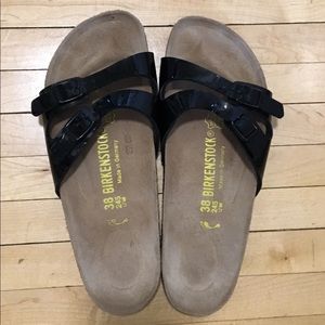 Birkenstock - Black shiny sandals